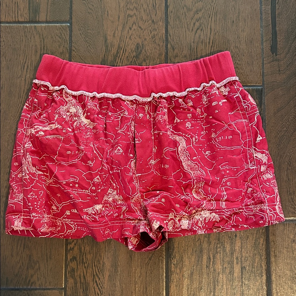 Anthropologie Red Athletic Shorts